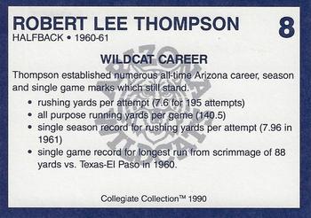 1990 Collegiate Collection Arizona Wildcats - Promo Set #8 Robert Lee Thompson Back
