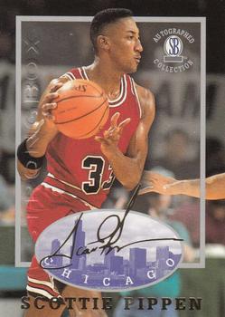 1997-98 Score Board Autographed Collection - Strongbox #7 Scottie Pippen Front