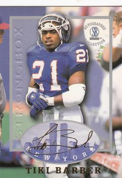 1997-98 Score Board Autographed Collection - Strongbox #15 Tiki Barber Front