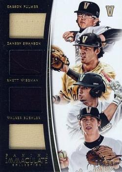2015 Panini Immaculate Collection Collegiate - Quads #12 Dansby Swanson / Carson Fulmer / Rhett Wiseman / Walker Buehler Front