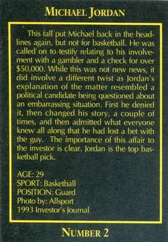 1993 The Investor's Journal #2 Michael Jordan Back