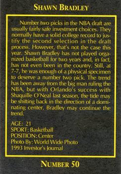 1993 The Investor's Journal #50 Shawn Bradley Back