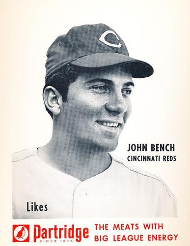 1968-70 Partridge Meats #NNO Johnny Bench Front