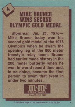 1983-84 Topps M&M's Olympic Heroes #4 Mike Bruner Back