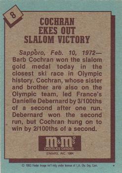 1983-84 Topps M&M's Olympic Heroes #8 Barbara Cochran Back