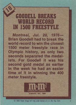 1983-84 Topps M&M's Olympic Heroes #18 Brian Goodell Back