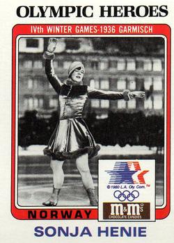1983-84 Topps M&M's Olympic Heroes #20 Sonja Henie Front
