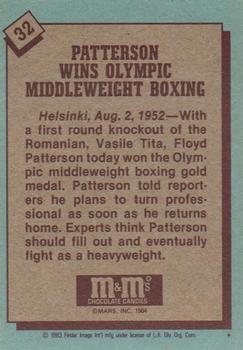 1983-84 Topps M&M's Olympic Heroes #32 Floyd Patterson Back