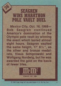 1983-84 Topps M&M's Olympic Heroes #36 Bob Seagren Back