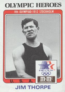 1983-84 Topps M&M's Olympic Heroes #38 Jim Thorpe Front