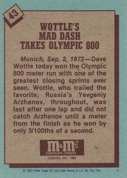 1983-84 Topps M&M's Olympic Heroes #43 Dave Wottle Back