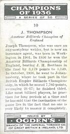 1937 Ogden's Champions of 1936 #10 Joseph Thompson Back