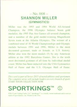 2015 Leaf Sportkings #8 Shannon Miller Back