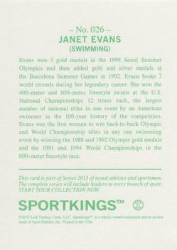 2015 Leaf Sportkings #26 Janet Evans Back