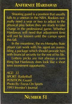 1993 The Investor's Journal - Red #51 Anfernee Hardaway Back