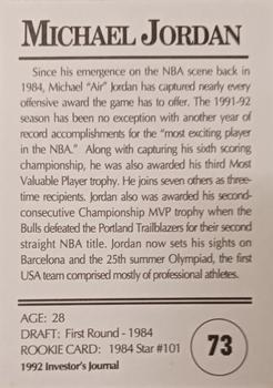 1992 Investor's Journal #73 Michael Jordan Back