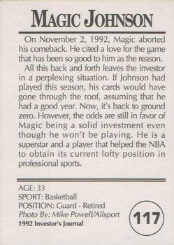 1992 Investor's Journal #117 Magic Johnson Back