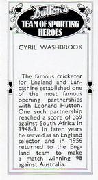 1981 Dutton's Team of Sporting Heroes #NNO Cyril Washbrook Back