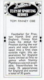 1981 Dutton's Team of Sporting Heroes #NNO Tom Finney Back