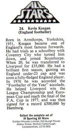 1979 Golden Wonder Sporting All Stars #24 Kevin Keegan Back