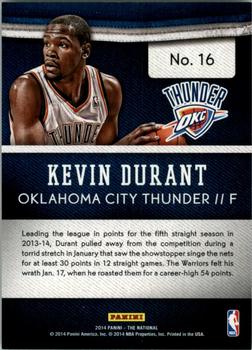 2014 Panini The National Convention #16 Kevin Durant Back