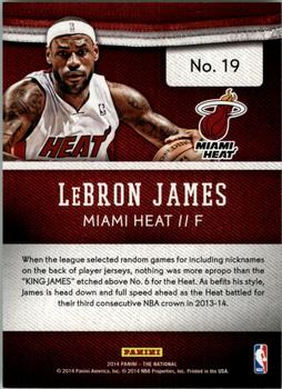 2014 Panini The National Convention #19 LeBron James Back