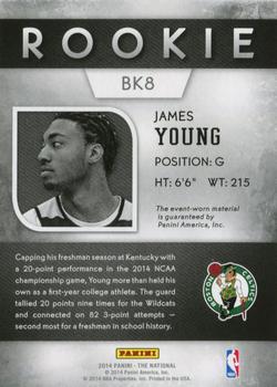 2014 Panini The National Convention - Rookie Materials Basketball Cracked Ice #BK8 James Young Back