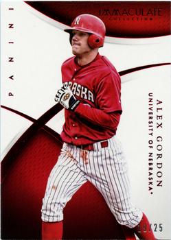 2015 Panini Immaculate Collection Collegiate - Red #4 Alex Gordon Front