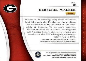 2015 Panini Immaculate Collection Collegiate - Immaculate Authentics #10 Herschel Walker Back