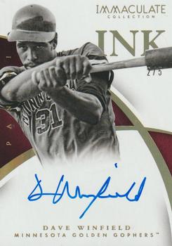 2015 Panini Immaculate Collection Collegiate - Immaculate INK Gold #22 Dave Winfield Front
