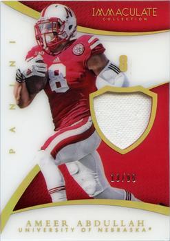 2015 Panini Immaculate Collection Collegiate - Immaculate Numbers Memorabilia #29 Ameer Abdullah Front