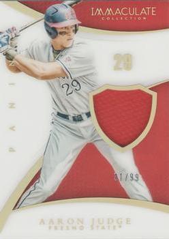 2015 Panini Immaculate Collection Collegiate - Immaculate Numbers Memorabilia #52 Aaron Judge Front