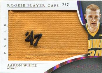 2015 Panini Immaculate Collection Collegiate - RPS Rookie Player Caps Brand Logo #51 Aaron White Front