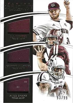 2015 Panini Immaculate Collection Collegiate - Trios #7 A.J. Minter / Johnny Manziel / Mike Evans Front