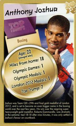 2012 Top Trumps Gold 30 Legends of London 2012 #NNO Anthony Joshua Front