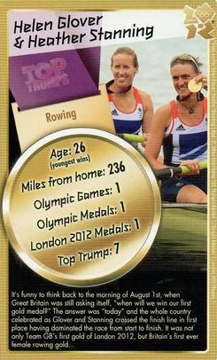 2012 Top Trumps Gold 30 Legends of London 2012 #NNO Helen Glover / Heather Stanning Front