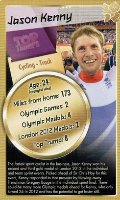 2012 Top Trumps Gold 30 Legends of London 2012 #NNO Jason Kenny Front