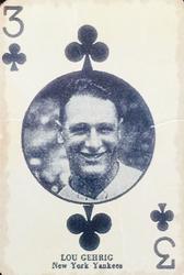 1927 Playing Cards (W560) #NNO Lou Gehrig Front