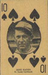 1927 Playing Cards (W560) #NNO Jesse Haines Front