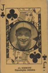 1927 Playing Cards (W560) #NNO Al Simmons Front