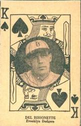 1927 Playing Cards (W560) #NNO Del Bissonette Front