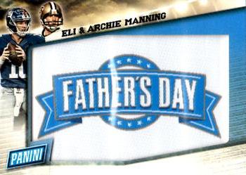 2015 Panini Father's Day - Father's Day Jumbo Patch #FD1 Eli Manning / Archie Manning Front
