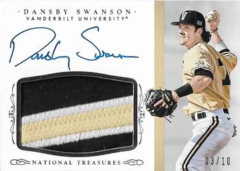 2015 Panini National Treasures Collegiate - Baseball Materials Signatures Variation #DS Dansby Swanson Front