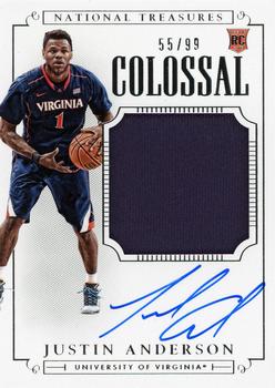 2015 Panini National Treasures Collegiate - College BK Colossal Signatures #365 Justin Anderson Front