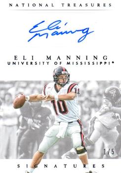 2015 Panini National Treasures Collegiate - Signatures Black #26 Eli Manning Front