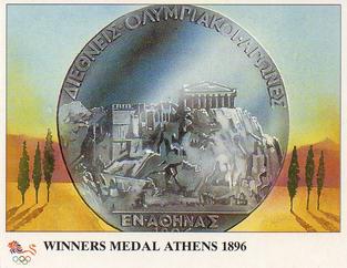 1996 Imperial Publishing Ltd The History of The Olympic Games #6 Winners Medal Athens 1896 Front