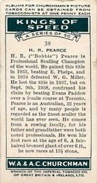 1939 Churchman's Kings of Speed #38 Bobby Pearce Back