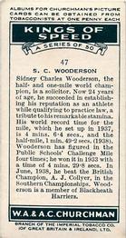 1939 Churchman's Kings of Speed #47 Sidney Wooderson Back