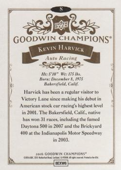 2016 Upper Deck Goodwin Champions #8 Kevin Harvick Back