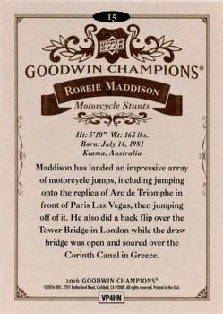 2016 Upper Deck Goodwin Champions #15 Robbie Maddison Back
